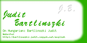 judit bartlinszki business card